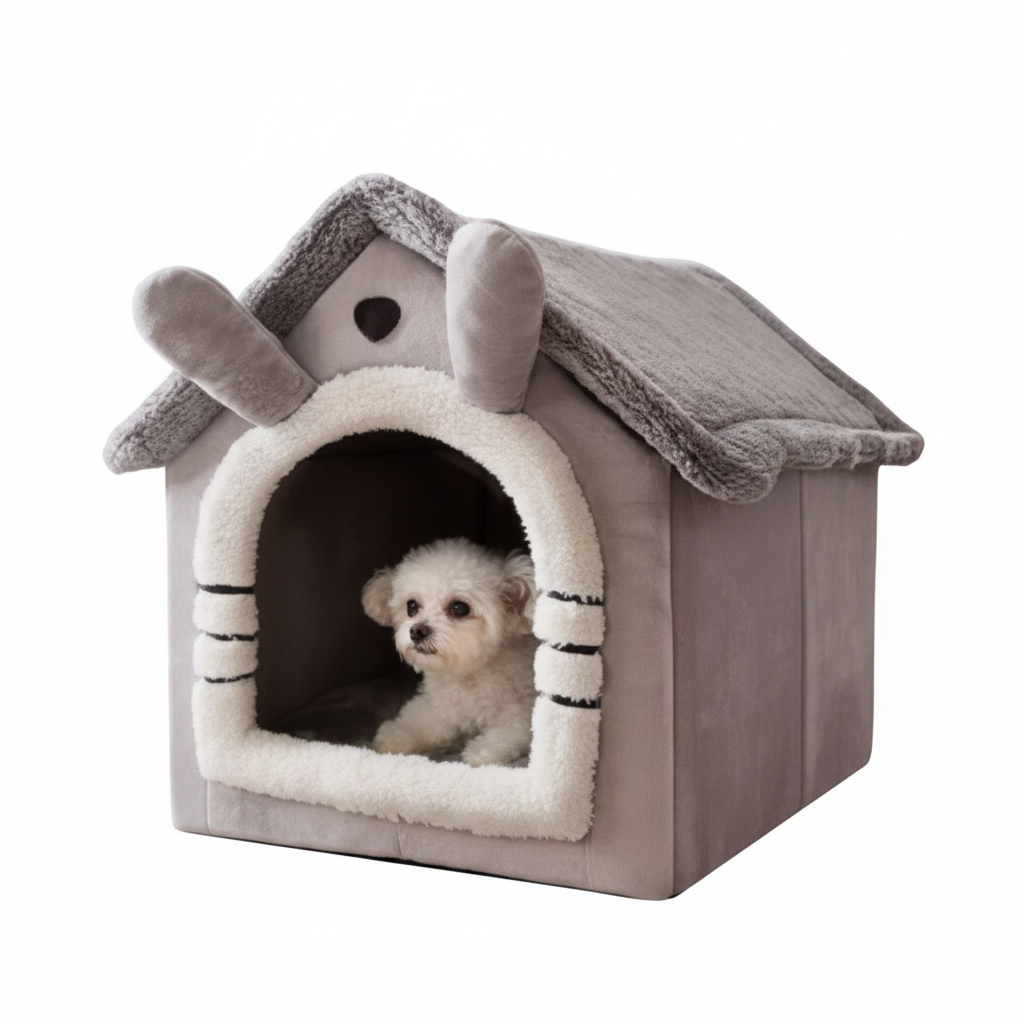 Casinha Cama Fofinha com Orelhinhas para Pets