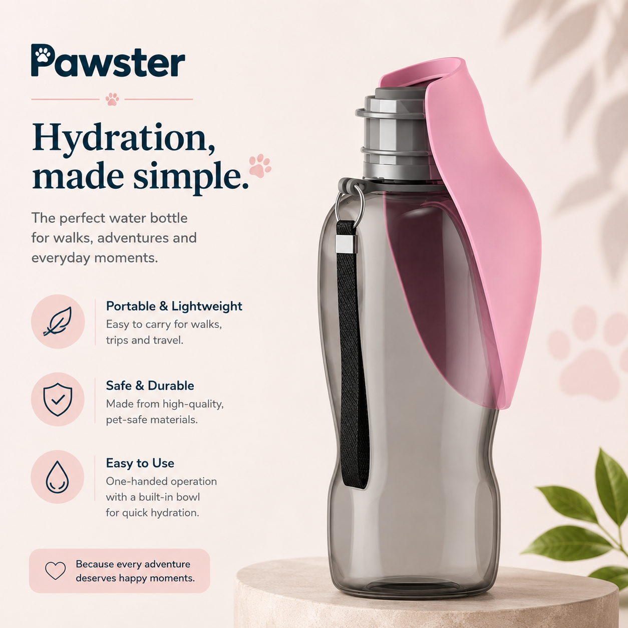 GoPaw™ — 2-in-1 Travel Bottle