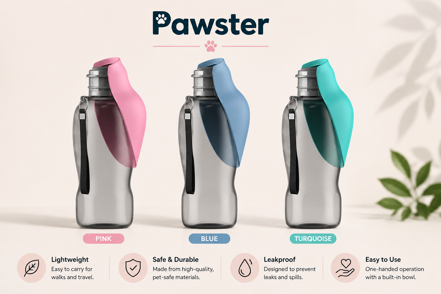 GoPaw™ — 2-in-1 Travel Bottle
