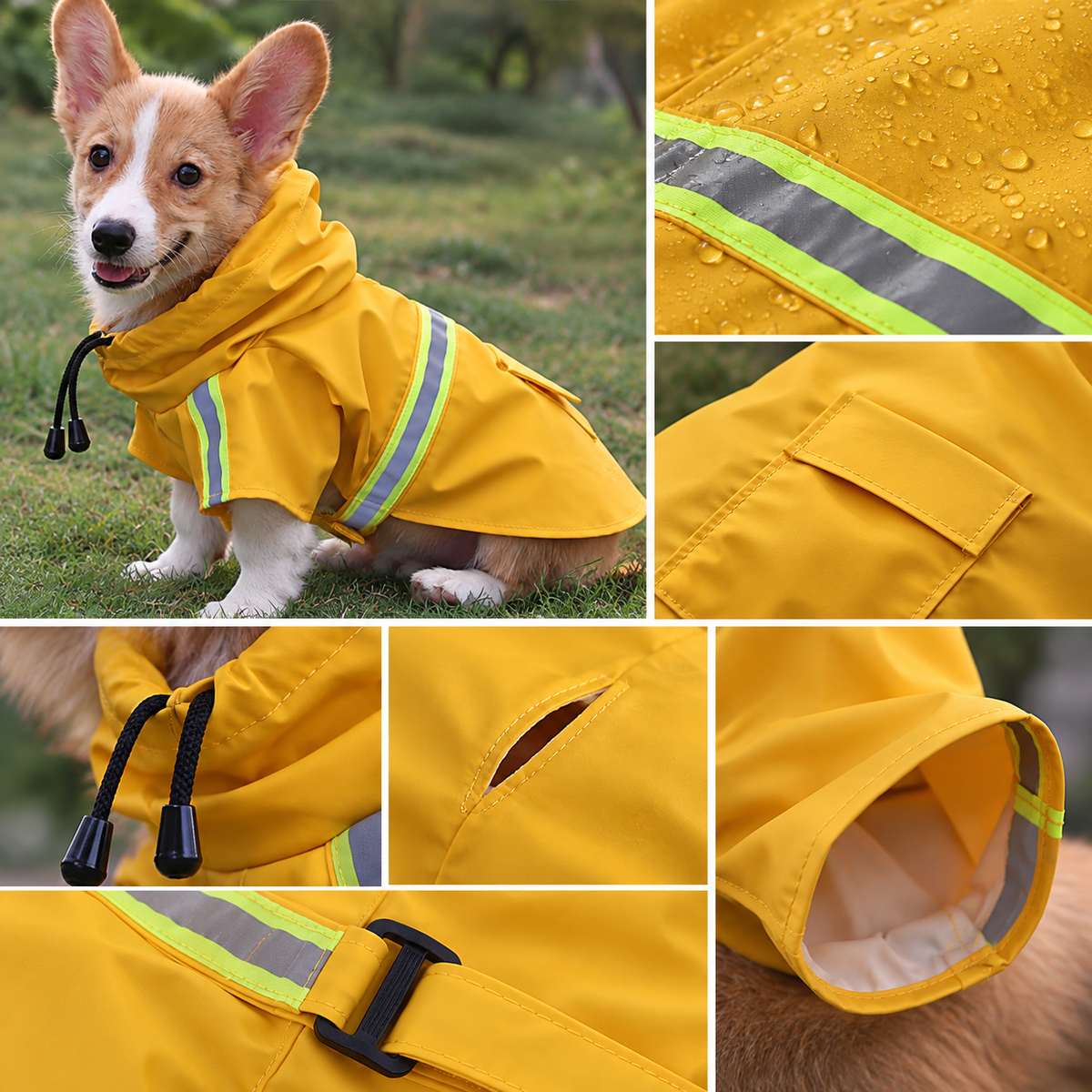 RainReady — Reflective Dog Raincoat