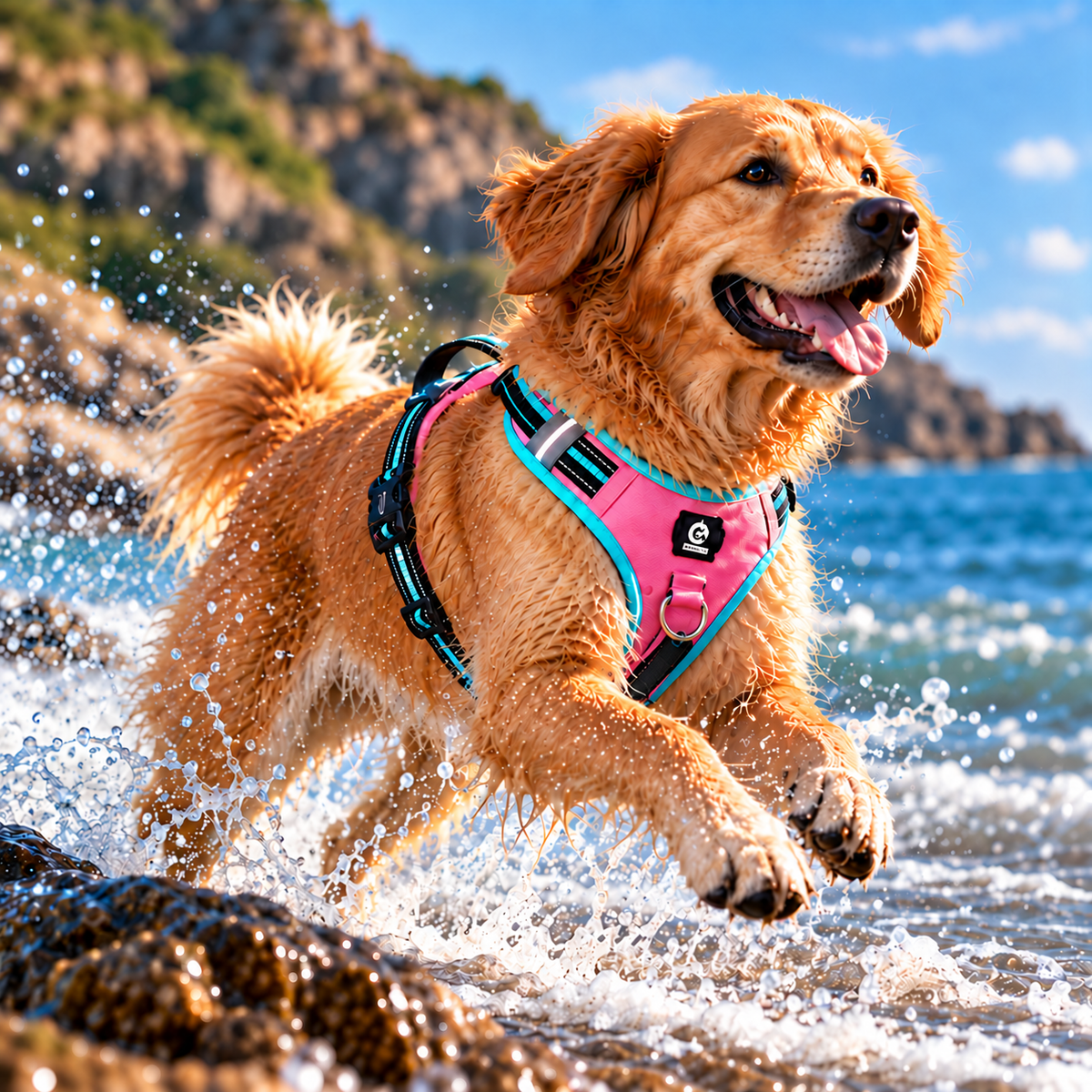 SafeStride – Reflective Dog Harness & Lead Set