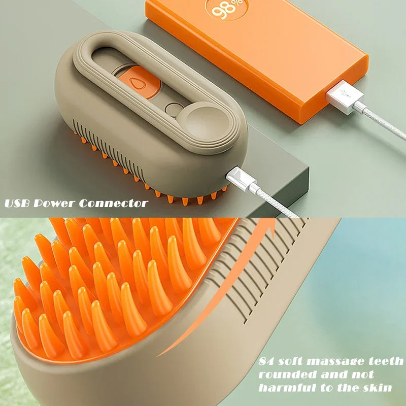 Steam Pet Hair Removal Brush