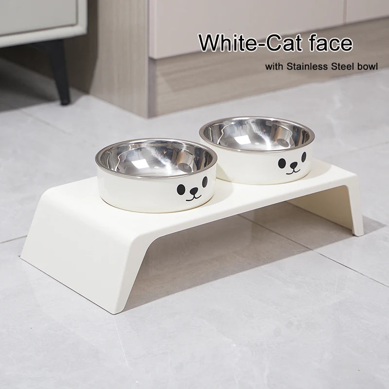 Raised Pet Food & Water Bowl Stand