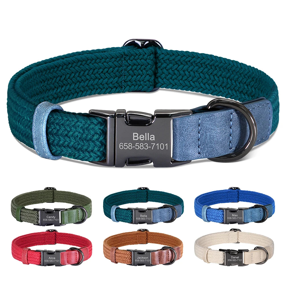 Personalised Nylon Dog Collar