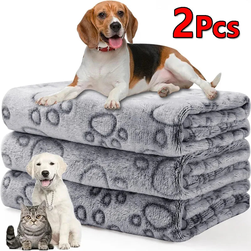 2-Pack Pet Blankets for Dogs & Cats
