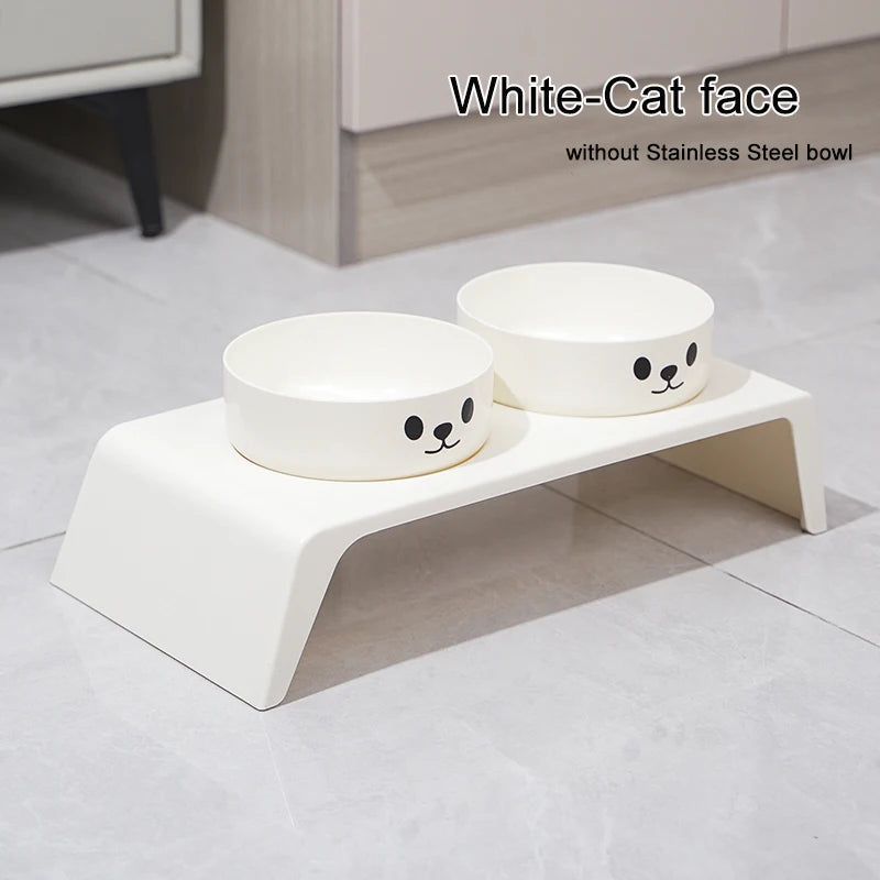 Raised Pet Food & Water Bowl Stand