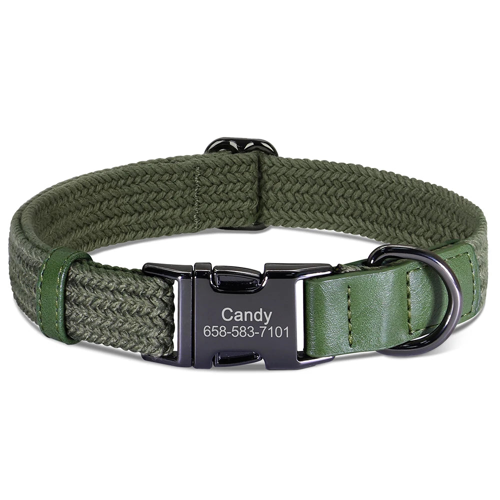 Personalised Nylon Dog Collar