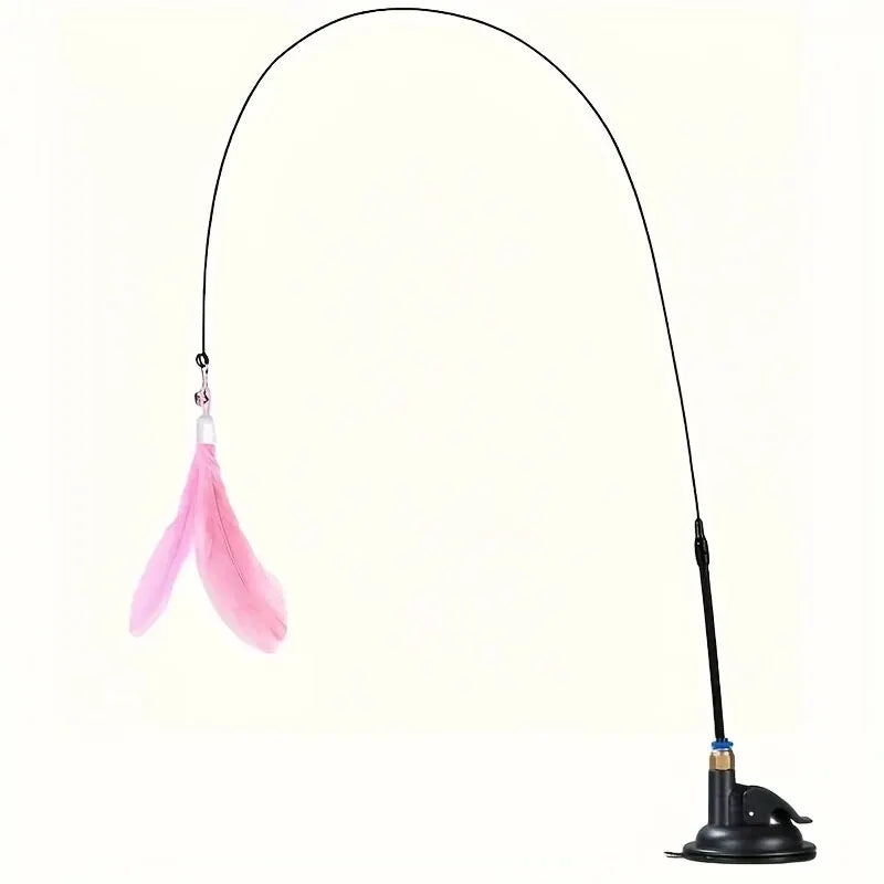 Interactive Cat Wand Toy with Bell & Feather