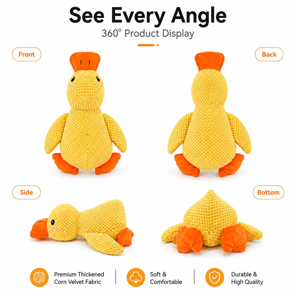 Interactive Plush Duck Toy for Dogs