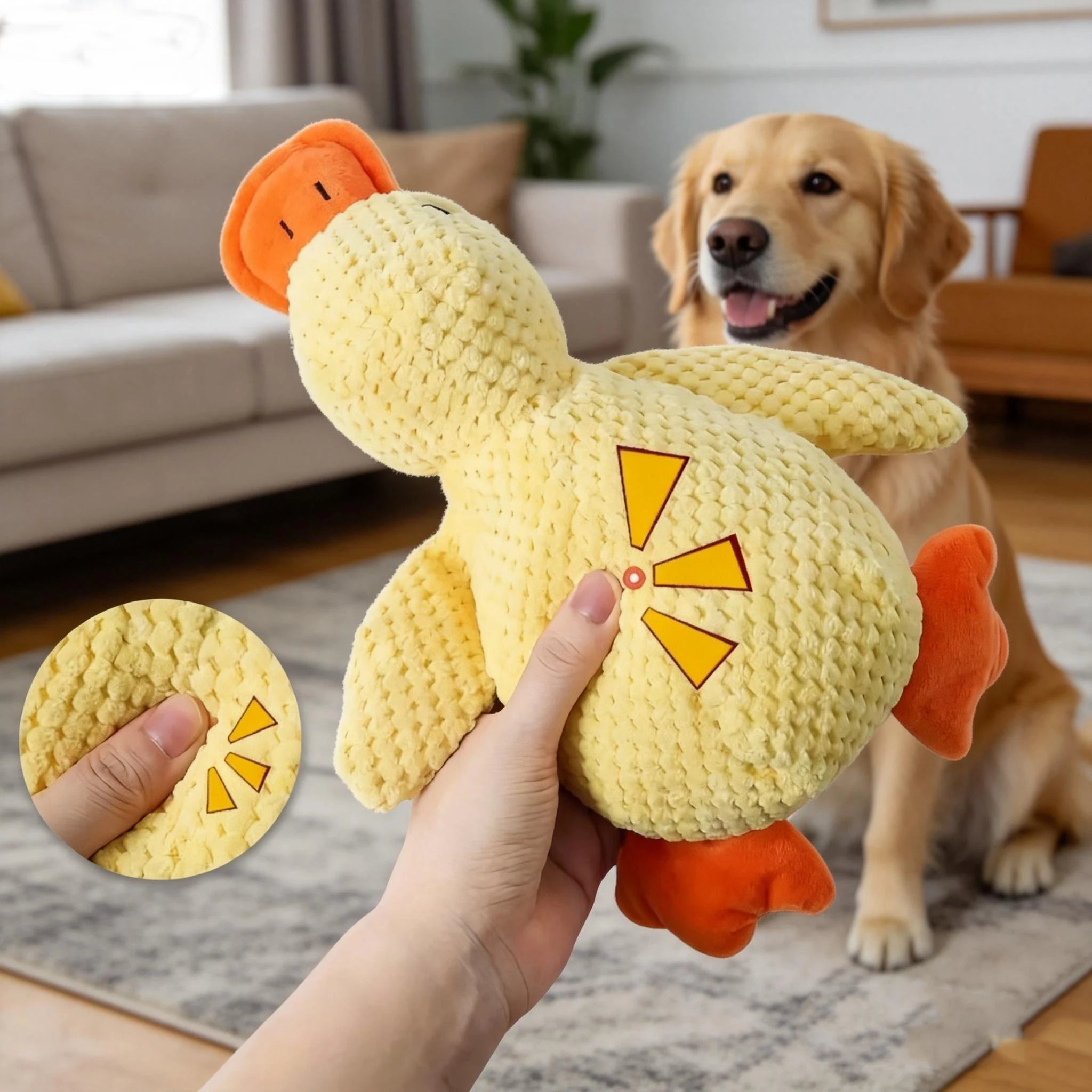 Interactive Plush Duck Toy for Dogs