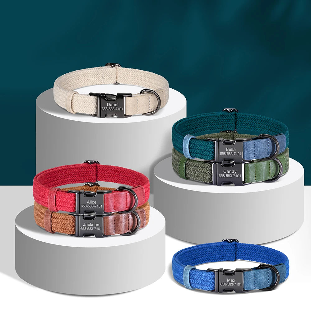 Personalised Nylon Dog Collar